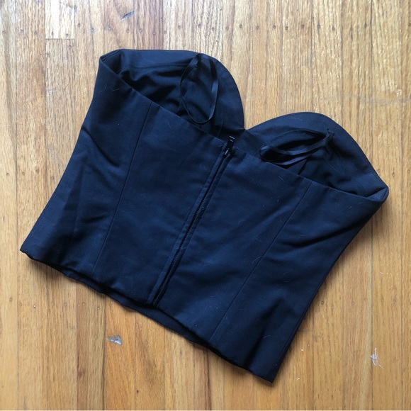 nwot Talula Aritzia blk boned bustier corset top - Picture 3 of 3